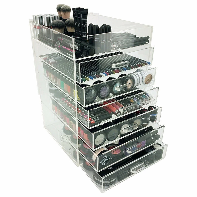 Buy ✔️ Vandue Corporation OnDisplay 7 Tier Acrylic Cosmetic/Makeup Organizer - Multi-Tiered Clear Drawer 🎉