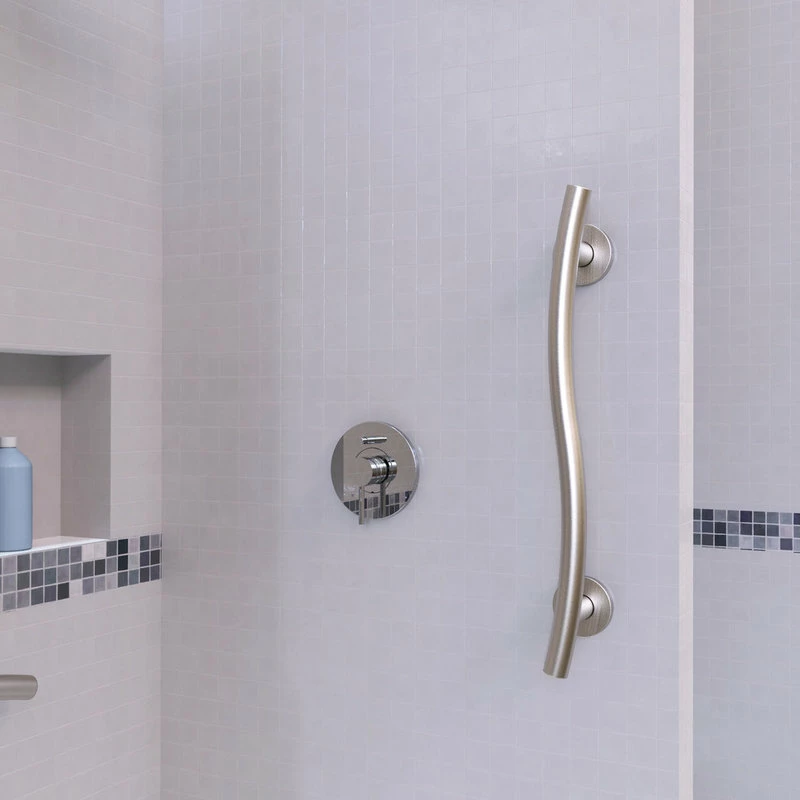 Buy 😍 Keeney Holdings LLC Keeney Wave Designer Grab Bar In Brushed Nickel, 36 In. 🎉 - Image 4