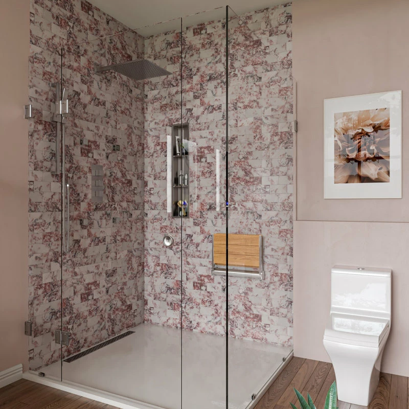 Cheapest 🎉 Alfi Trade ALFI Brand ABS17 17" Folding Teak Wood Shower Seat Bench With Backrest 🥰 - Image 11