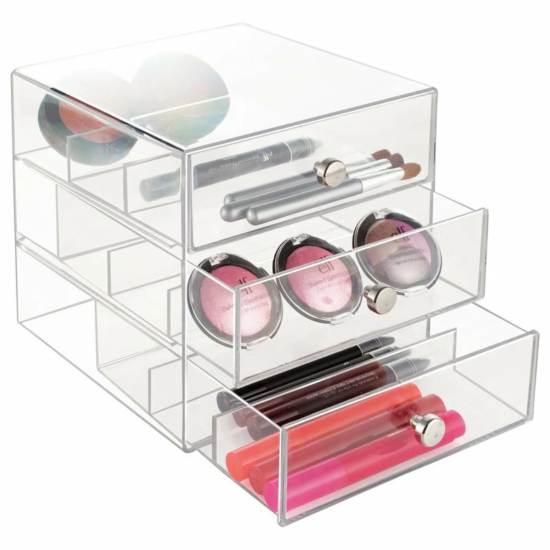 Outlet ✔️ IDesign Clarity 3-Drawer Stackable Glasses Organizer, Clear 🛒 - Image 2