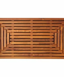 Coupon ⌛ Bare Decor Giza Shower, Spa, Door Mat, Solid Teak Wood And Oiled Finish 🎁