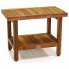 Wholesale 🛒 AquaTeak The Original 24" Spa™ Teak Shower Bench With Shelf 👏