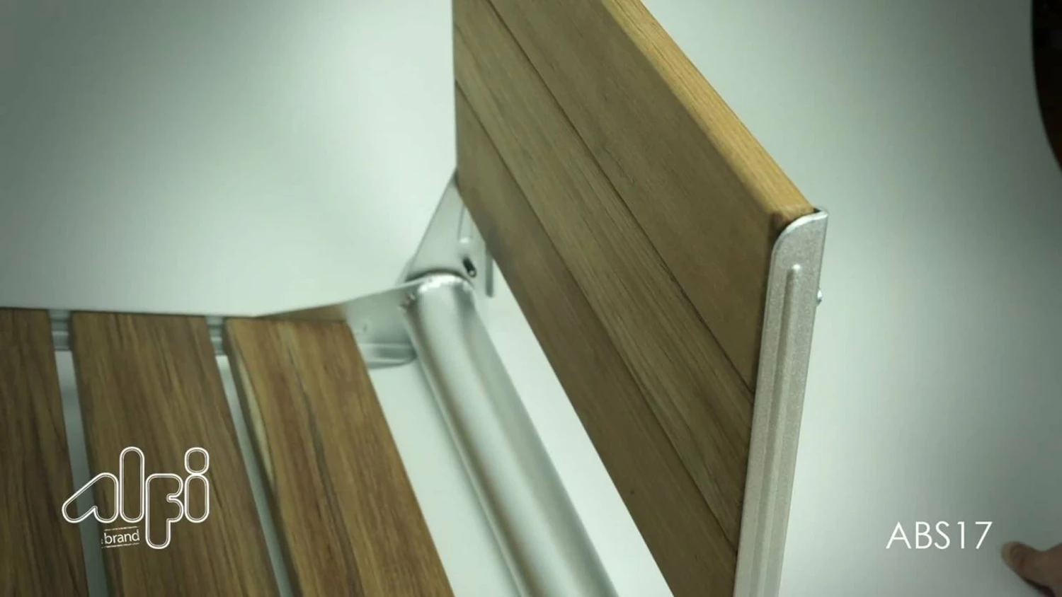 Cheapest 🎉 Alfi Trade ALFI Brand ABS17 17" Folding Teak Wood Shower Seat Bench With Backrest 🥰 - Image 2