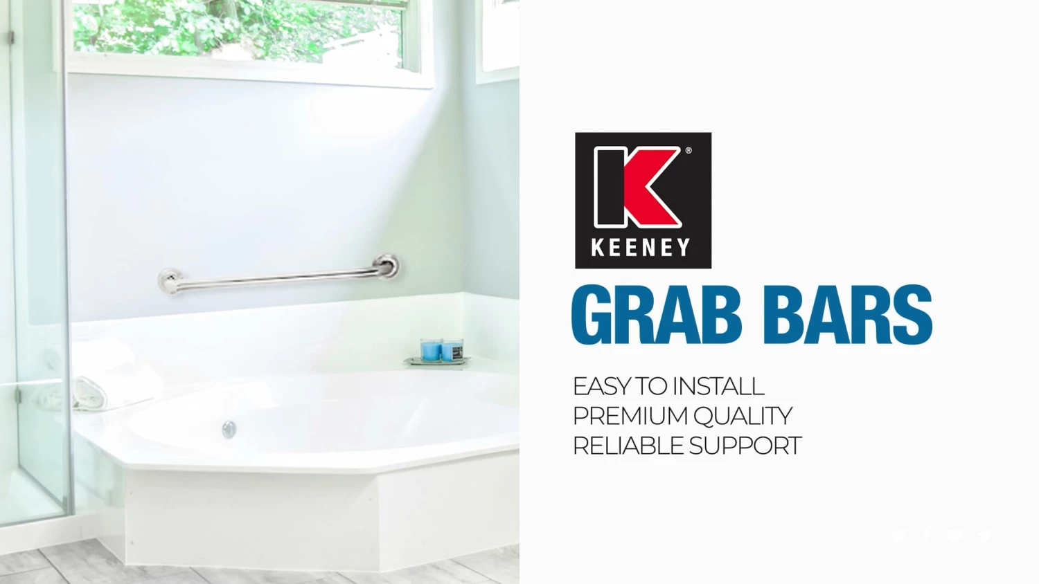 Buy 😍 Keeney Holdings LLC Keeney Wave Designer Grab Bar In Brushed Nickel, 36 In. 🎉 - Image 2