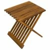 Best Pirce 🔔 Nordic Style Oiled Teak Folding Stool With Horizontal Slats ❤️
