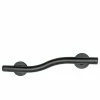 Wholesale 🔥 CSI Bathware 14" Left Hand Wave-Shaped Decorative Grab Bar, Matte Black 🤩