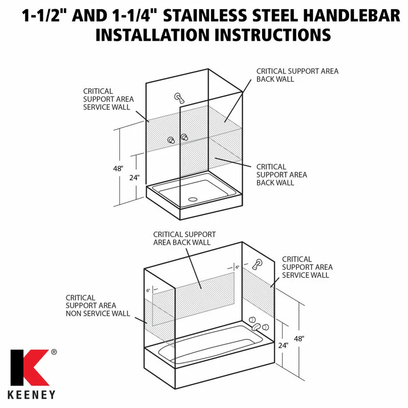 Buy 😍 Keeney Holdings LLC Keeney Wave Designer Grab Bar In Brushed Nickel, 36 In. 🎉 - Image 11