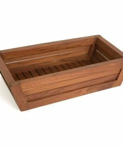 New 😀 AquaTeak The Original Moa™ Teak Bathroom Guest Towel & Amenities Tray 🔥