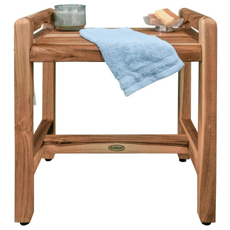 Brand new ⭐ EcoDecors EarthyTeak Classic 18" Shower Bench With LiftAide Arms 🛒 - Image 10