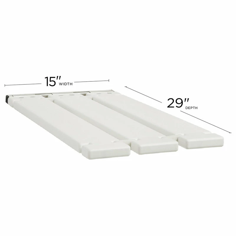 Cheap ❤️ Seachrome Corporation 29" X 15" Removable Tri-Fold Tub Seat, White Molded 4" Slats 🛒 - Image 2