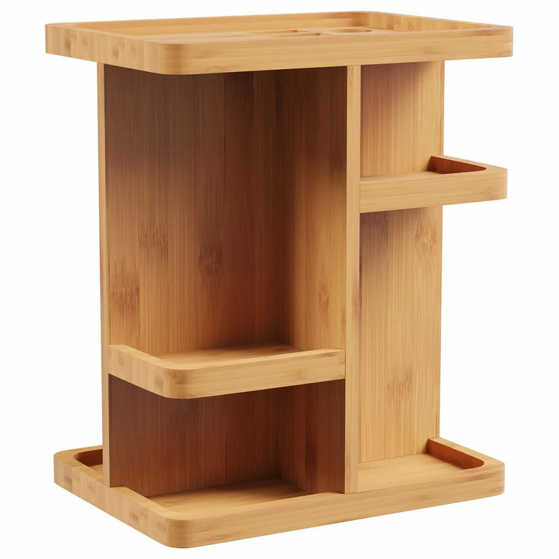 Cheapest 😍 Lavish Home Bamboo Countertop Makeup Organizer Carousel ⌛