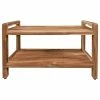 Hot Sale ⭐ EcoDecors EarthyTeak Classic Shower Bench, Shelf And LiftAide Arms, 35" 👏