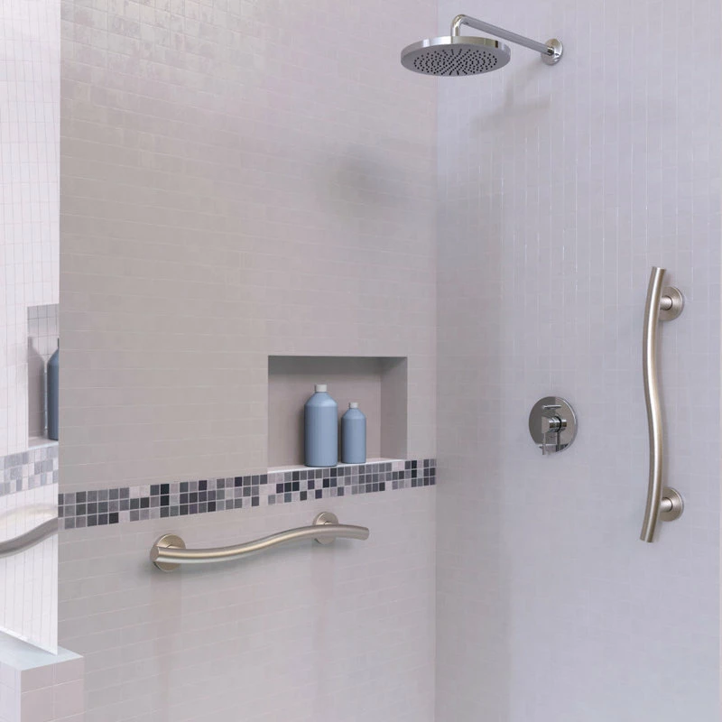 Buy 😍 Keeney Holdings LLC Keeney Wave Designer Grab Bar In Brushed Nickel, 36 In. 🎉 - Image 3