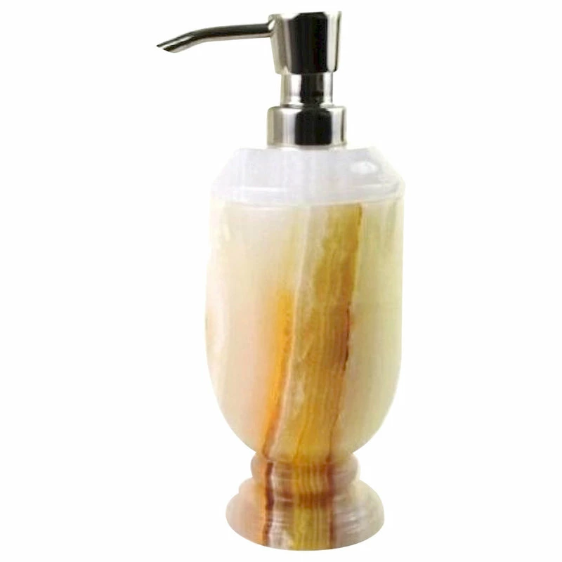 Best Sale โค๏ธ Nature Home Decor Lotion Dispenser, White Onyx ๐