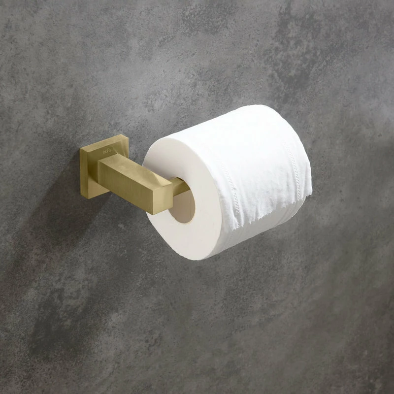 Best Pirce 😍 Kibi USA Cube Bathroom Tissue Holder KBA1502, Brush Gold 💯 - Image 4
