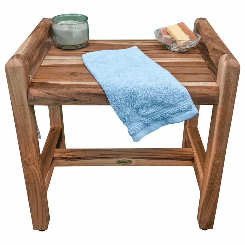 Brand new ⭐ EcoDecors EarthyTeak Classic 18" Shower Bench With LiftAide Arms 🛒 - Image 9