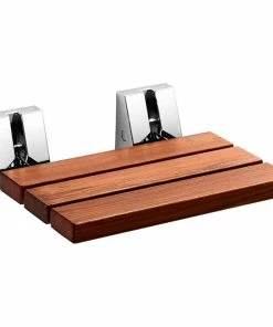 Deals โญ Modo Home Scagni Wall Mounted Shower Seat, Teak Wood ๐