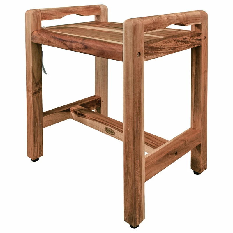 Brand new ⭐ EcoDecors EarthyTeak Classic 18" Shower Bench With LiftAide Arms 🛒 - Image 4