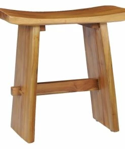 Cheapest 🥰 Vida XL LLC VidaXL Solid Teak Wood Stool 19.6" Versatile Sturdy Unique Pattern Seating ⌛