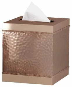 Coupon 😀 TATARA Nu Steel Hudson 🔨 Hammered Copper Boutique Tissue Box Cover 🔔