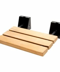 Best reviews of ✨ Alfi Trade Black Matte Wide Foldable Teak Shower Seat, 16", Square Hardware 🛒