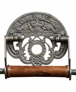Brand new ✔️ ADFIX IRONMONGERY Ironmongery The Crown Toilet Paper Holder - Cast Iron Bathroom Wall Fi 😍