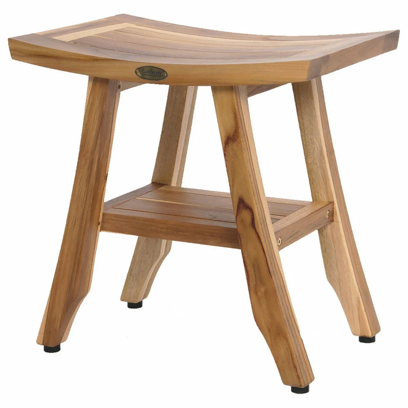 Discount π Ecodecors Satori Eastern Style Earthyteak Shower Bench, 18", With Shelf π§¨