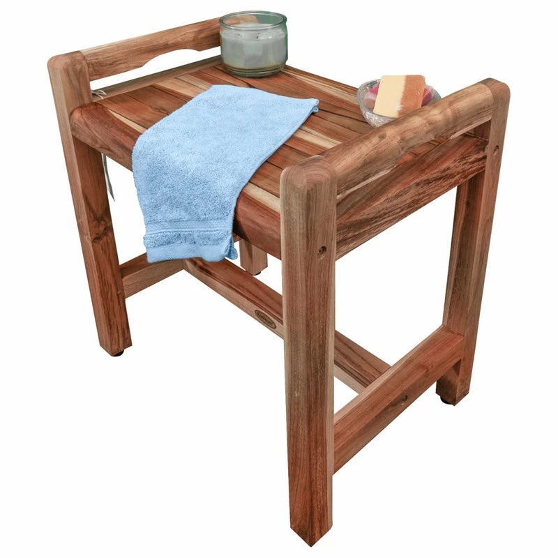 Brand new ⭐ EcoDecors EarthyTeak Classic 18" Shower Bench With LiftAide Arms 🛒 - Image 8