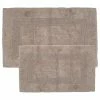 Buy 😀 100% Cotton 2 Piece Reversible Rug Set By Lavish Home, Taupe ✔️