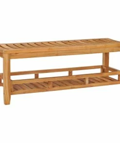 New 🛒 Chic Teak Inc. Teak Wood Bahama Shower Stool And Patio Bench, 47" 🌟