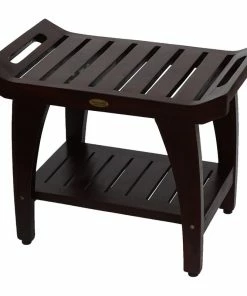 Best reviews of ⭐ DecoTeak Tranquility Eastern Style Shower Bench With LiftAid Arms, 24"x18" 🤩