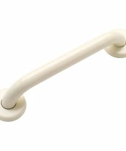 Cheap ❤️ Grab Bar Specialists 1.25" Powder 🧥 Coated Grab Bar, Almond, 12", Smooth 🤩