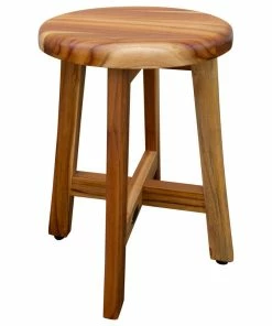 Best Pirce 👏 EcoDecors Shoji Solid Teak Bath Shower Stool 🥰