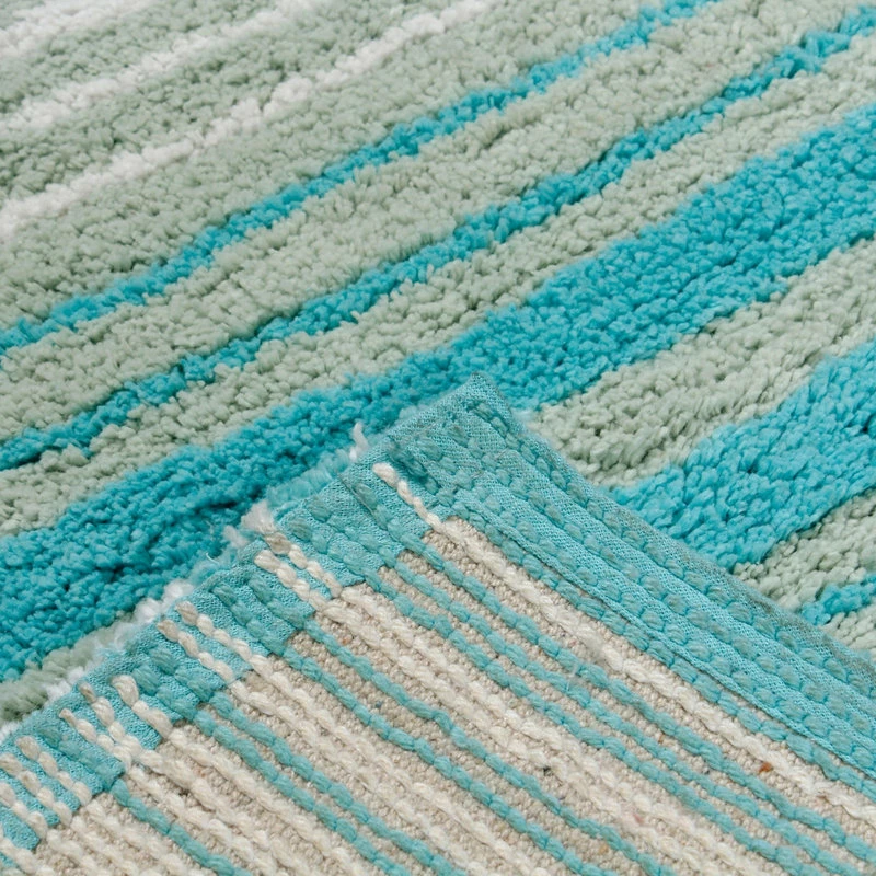 Best reviews of 🎁 Home Weavers Inc. Gradiation 4 Piece Bath Rug 17"x24", 21"x34", 21"x54", 20"x20", Turquoise ✔️ - Image 8