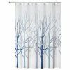 New 👏 IDesign Forest Fabric Shower Curtain, 72""x72", Blue And Gray 🌟