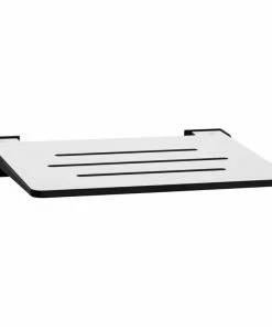 Best Sale ๐งจ Seachrome Corporation Seachrome SlimLine Folding Wall Mount Shower Seat, White With Matte Black โ