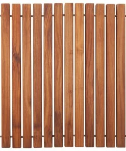 Wholesale 🔥 Nordic Style Oiled Teak Shower/Bath String Mat 19.6"x19.6" 😀