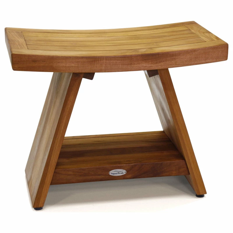 Coupon ๐ AquaTeak Patented 24" Asia® Teak Shower Bench With Shelf ๐
