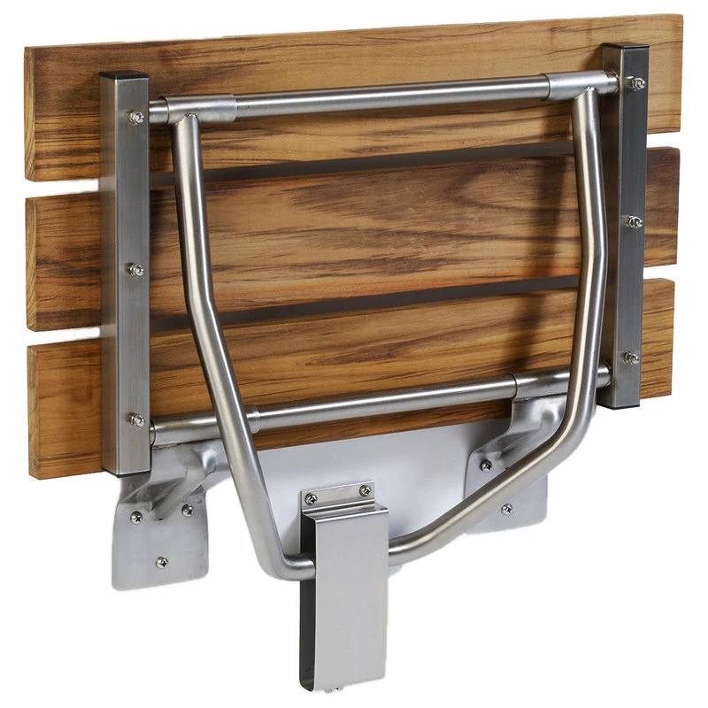 Coupon ๐ Grab Bar Specialists Rectangular Folding Shower Seat, Teak Wood, 28 ", Wall Mount โ - Image 3