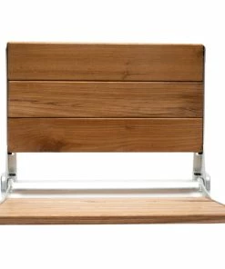 Cheapest 🎉 Alfi Trade ALFI Brand ABS17 17" Folding Teak Wood Shower Seat Bench With Backrest 🥰
