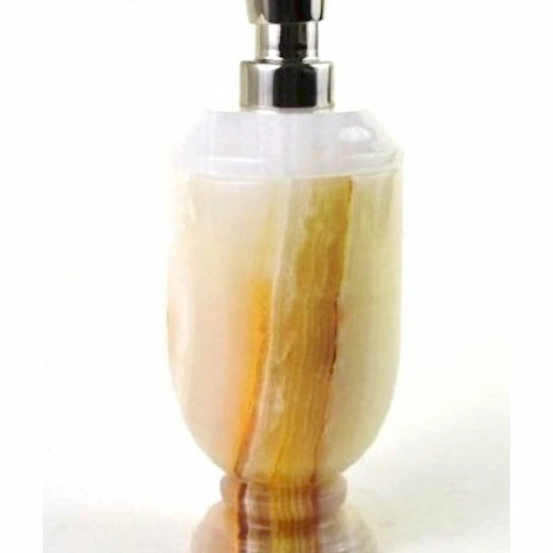 Best Sale โค๏ธ Nature Home Decor Lotion Dispenser, White Onyx ๐ - Image 2