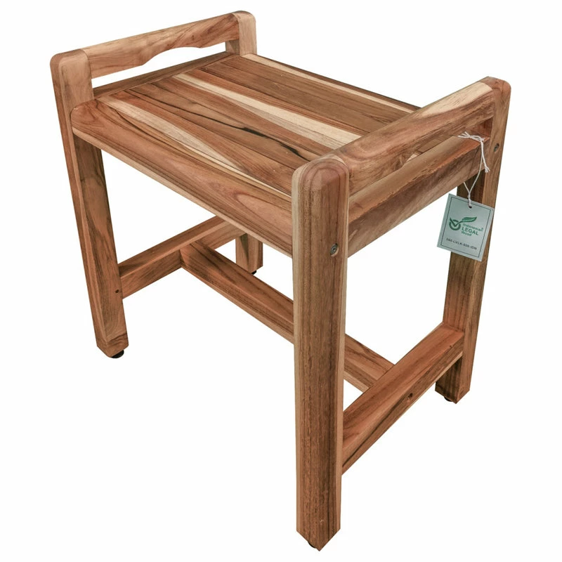 Brand new ⭐ EcoDecors EarthyTeak Classic 18" Shower Bench With LiftAide Arms 🛒 - Image 5