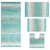 Best reviews of 🎁 Home Weavers Inc. Gradiation 4 Piece Bath Rug 17"x24", 21"x34", 21"x54", 20"x20", Turquoise ✔️