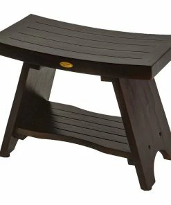 Top 10 🌟 DecoTeak Serenity 24" Eastern Style Teak Shower Bench With Shelf 😀