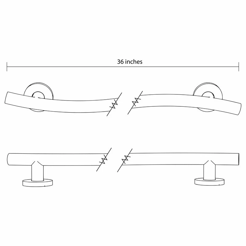 Buy 😍 Keeney Holdings LLC Keeney Wave Designer Grab Bar In Brushed Nickel, 36 In. 🎉 - Image 12