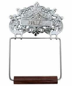 Flash Sale 🌟 Renovators Supply Manufacturing Antique Toilet Paper Holder Chrome Princess Crown Tissue | 😉