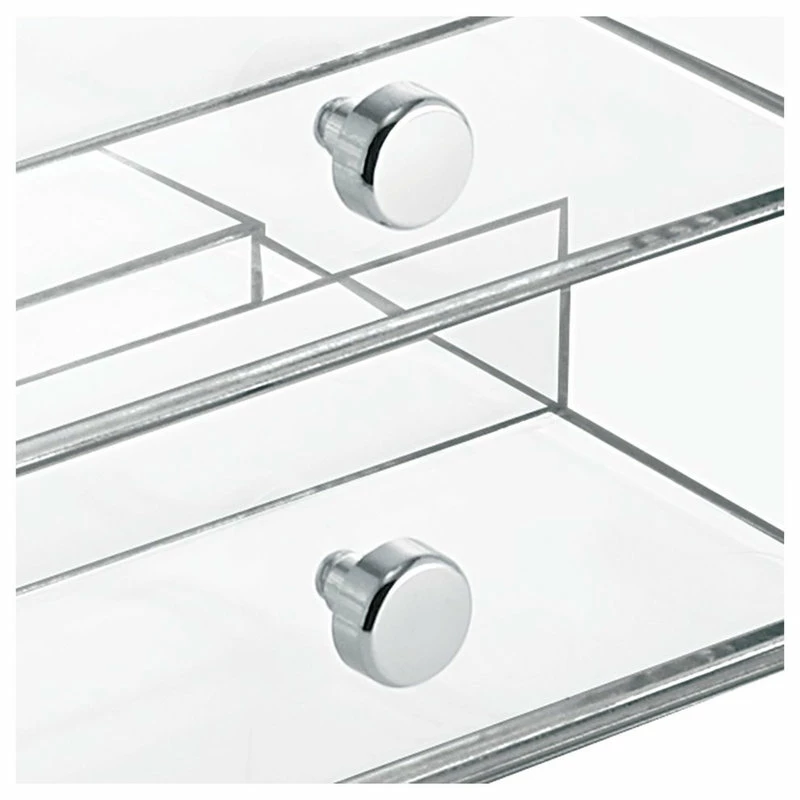 Outlet ✔️ IDesign Clarity 3-Drawer Stackable Glasses Organizer, Clear 🛒 - Image 4