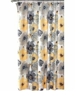 Promo 😉 Lush Decor Leah Shower Curtain Yellow/ Gray 72x72 ✨