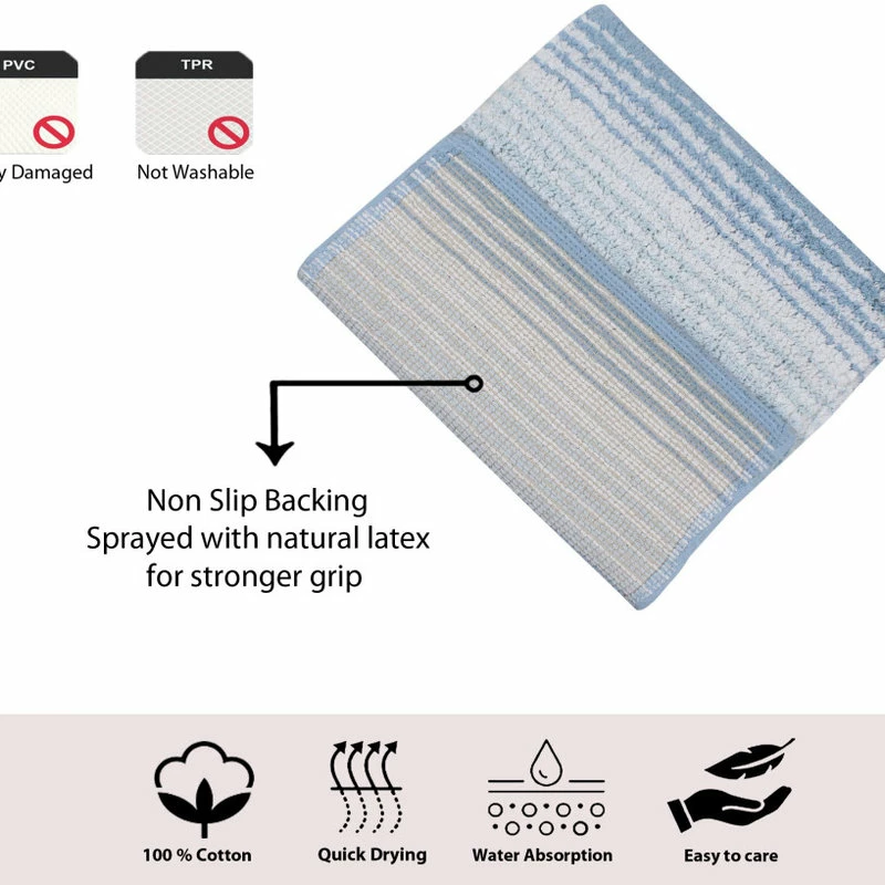 Best Sale 😍 Home Weavers Inc. Gradiation Bath Rug, 24"x40", Blue 😉 - Image 7