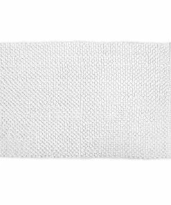 Promo ❤️ Design Imports DII 24x17" Modern Cotton Ultra Soft Popcorn Chunky Bath Rug, White 😉